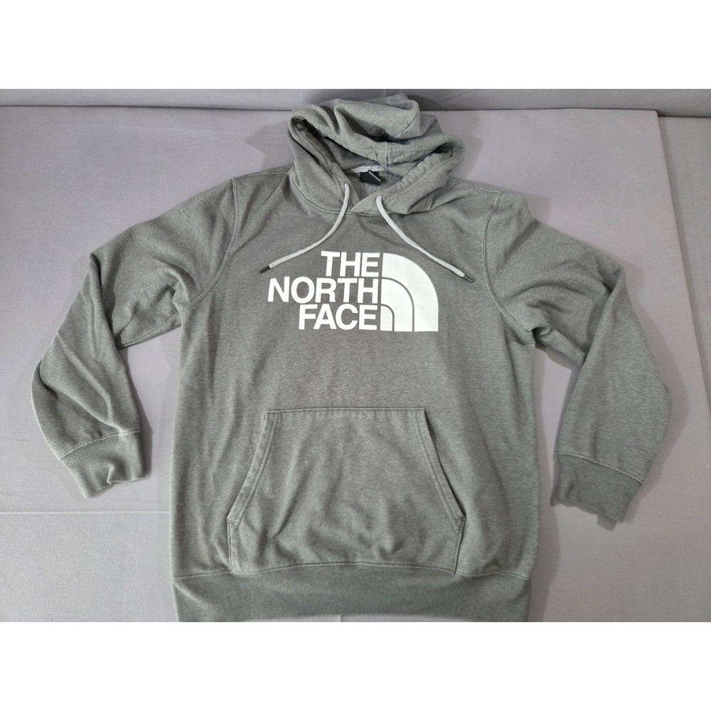 The North Face Jacket Mens Extra Large Gray White Hoodie Outdoor Active Pullover